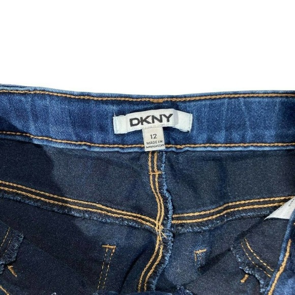 DKNY Girls Size 12 Distressed Skinny Jeans with Adjustable Waist Band - Picture 10 of 12